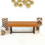 Banc en cuir brun clair Cameron