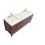Lilly's 72"L Free Standing Vanity In Dark Walnut