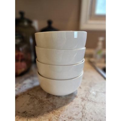Small Ceramic Bowls, 12 Ounces Dessert Bowls Set of 4, Small White Bowls
