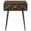 Gibson Coffee Brown 1-Drawer Rectangular Side Table