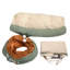 Tunnel télescopique pour le plaisir des animaux, fait de tissu, rembourré de coton PP, option de lit de plaisance lavable, matériau antidérapant