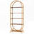 5-Tier Modern Brown Arched Open Bookshelf