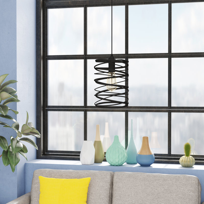 Axten 1 - Light Matte Black Geometric Pendant