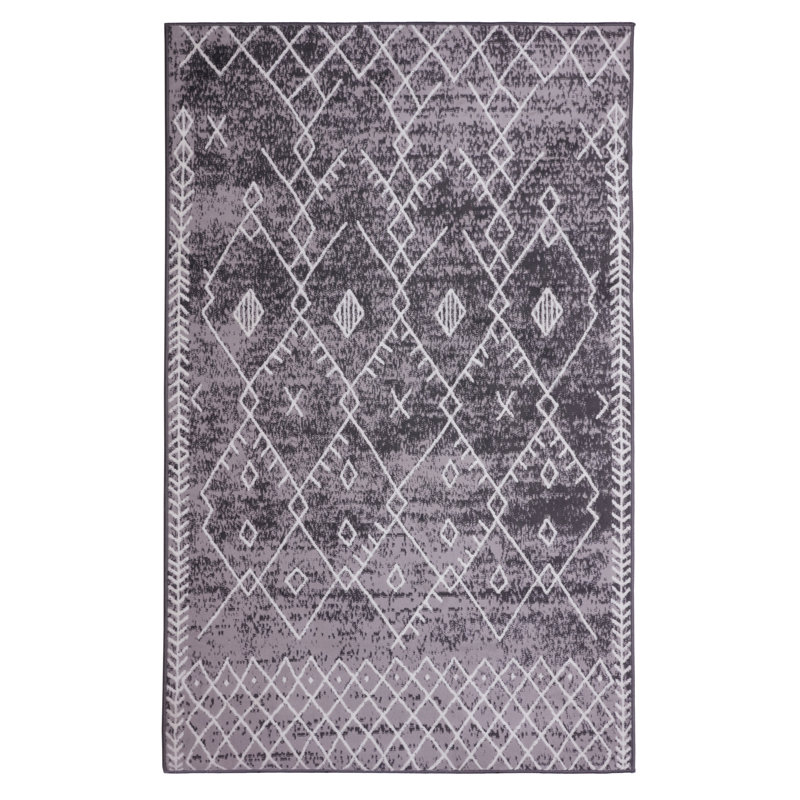 Geometric Indoor Rug, Rectangle 5' x 8'