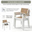 Ensemble de table et chaises de patio en aluminium 8 pièces 8 pièces (ensemble de 8)-1198418911