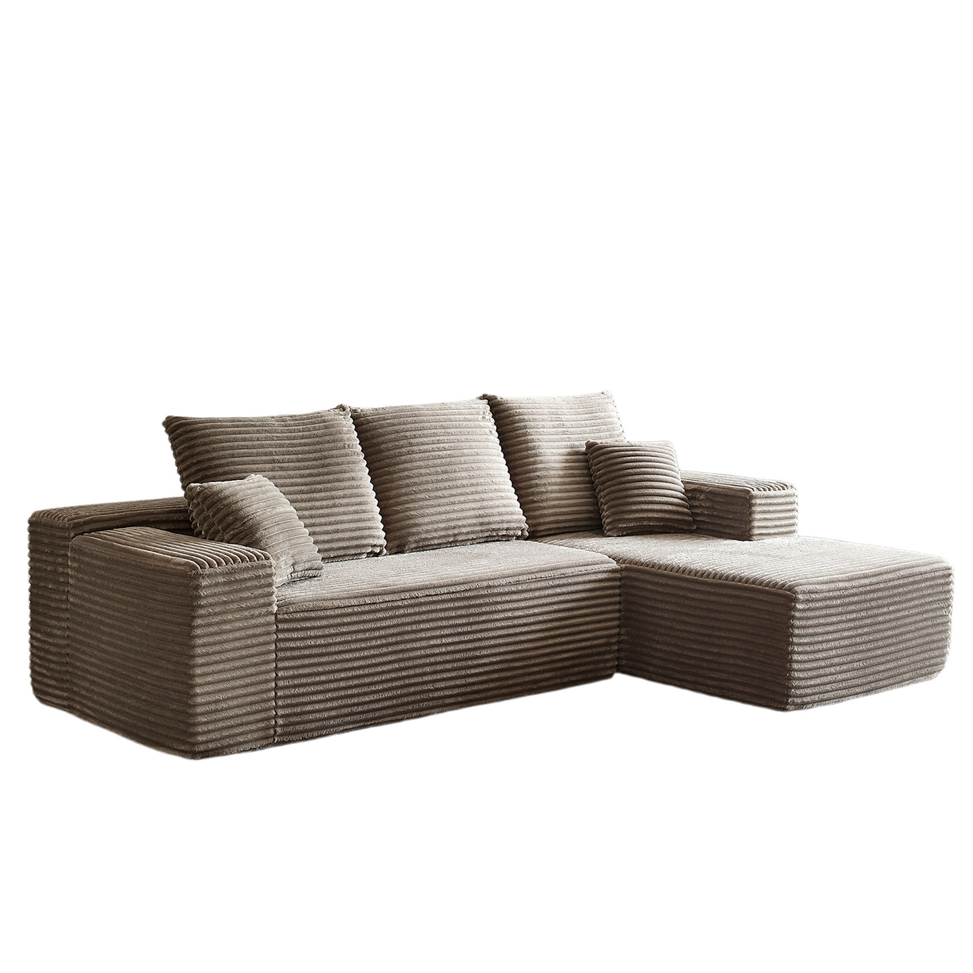 Wrought Studio™ 107-Inch Rabbit Hair Sofa | Wayfair