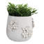 Pot à fleurs décoratif pour les espaces intérieurs et extérieurs - Pot de fleurs élégant pour le patio, le salon et la décoration intérieure - Ivoire-116395555