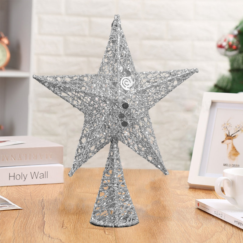 Metal Other Tree Topper, Silver, 30cm H x 20cm W x 20cm D