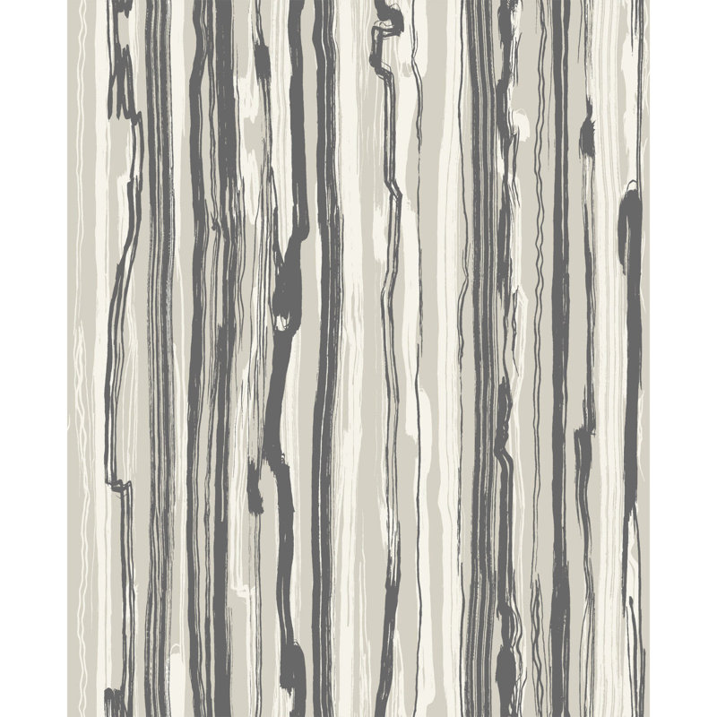 Curio Strand Abstract Wallpaper Roll, Black/White