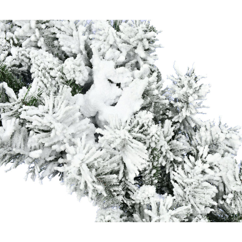 36-Inch Flocked Pine Artificial Christmas Wreath