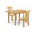 3 Piece Kitchen Table & Chairs Set Contains a Square Dining Table and 2 Dining Room Chairs, Oak-88136575-88136577