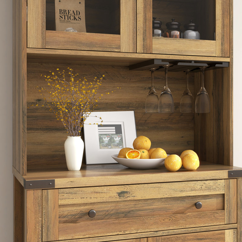 Armoire de bar avec porte-gobelet Arleatha