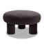 Repose-pieds Circa en velours brun ganache