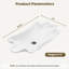 Lavabo vasque de salle de bain 24 "en forme de coquillage