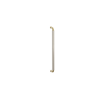 Emtek Glass Back to Back Select Appliance Pull 18" R-Bar Knurled Bar