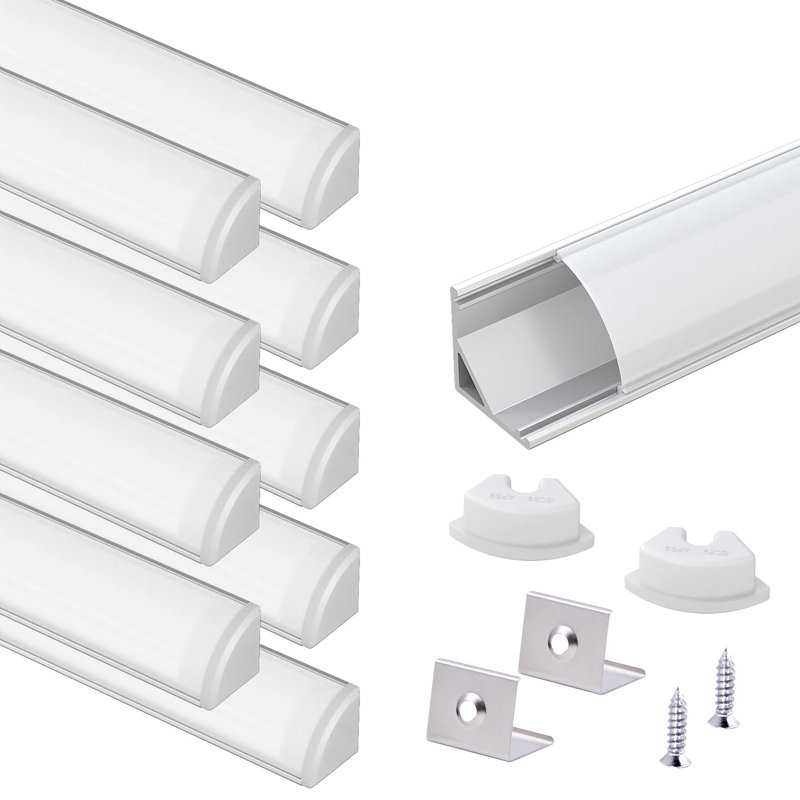 Aluminum Track Lighting Rail, White Milky