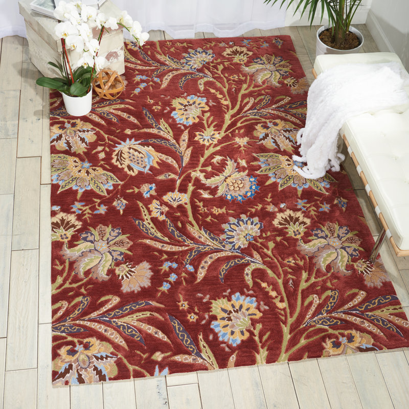 Beene Solid Colour Hand Woven Area Rug, Rectangle 114 x 175cm