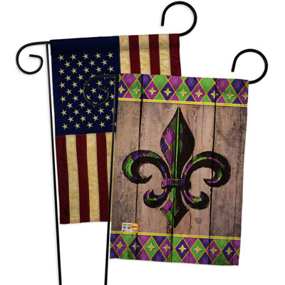 Drapeau de jardin à 2 faces en polyester / mélange de polyester 19 x 13 po