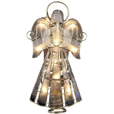 9.75'' Shell / Capiz Christmas Lighted Christmas
