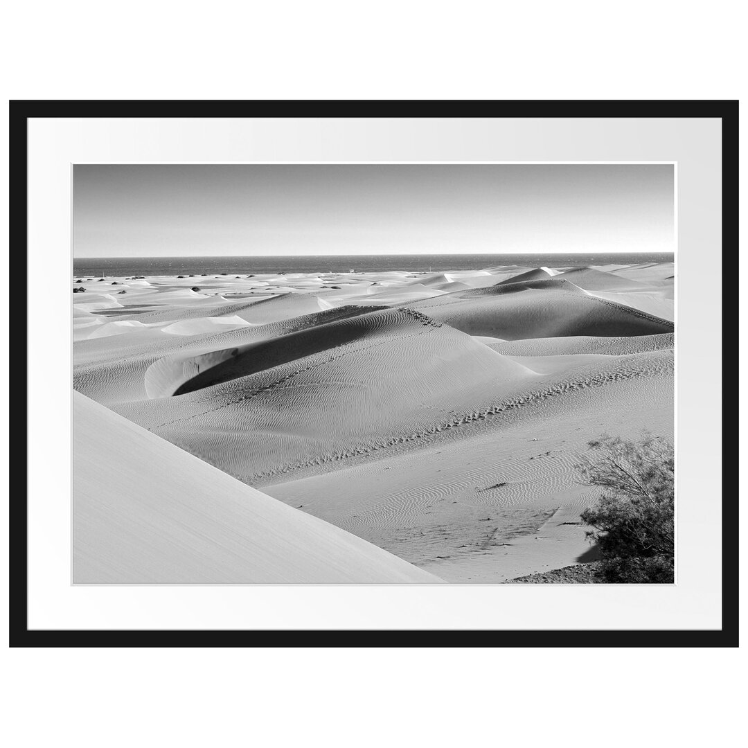 Wunderschöne Wüste am Meer Gerahmter Fotokunstdruck Poster