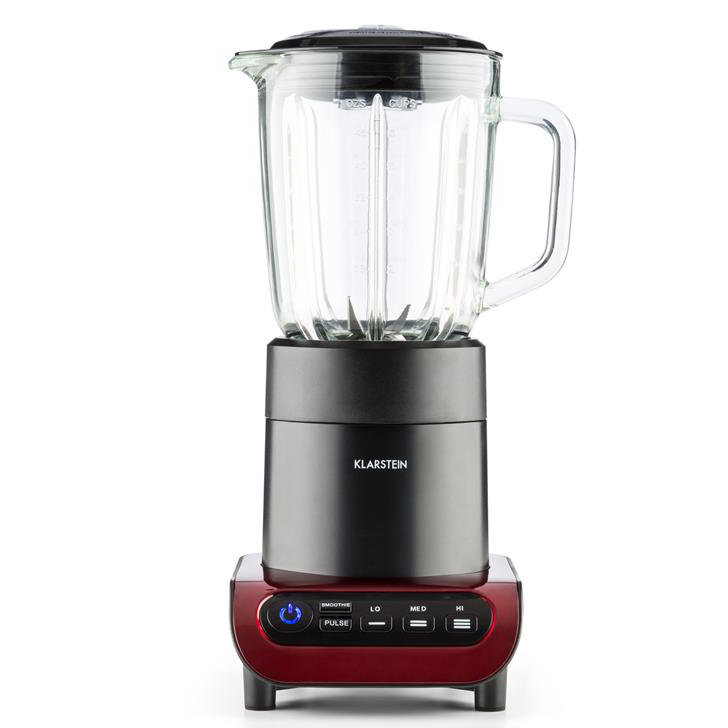 Klarstein 3 Speed 1500ml Countertop Blender, Black/Red