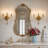 3-Light Antique Brass Candle Wall Sconce
