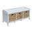 Beige And Teal Bench With 3-Drawer-1869146188
