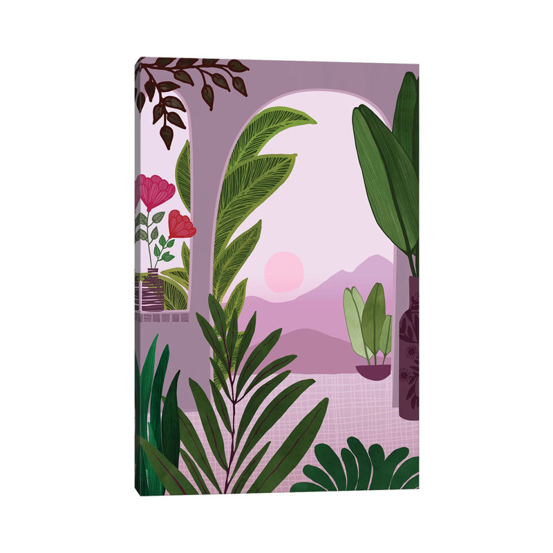 Tropical Morning - Wrapped Canvas Painting, 20.32 cm H x 30.48 cm W