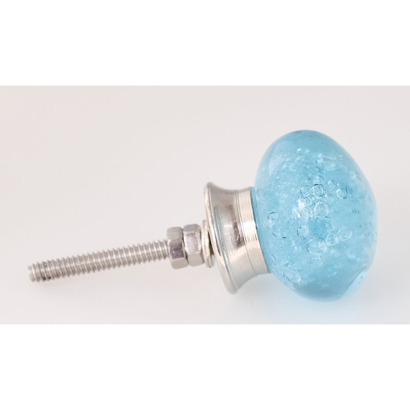 Bouton de verre à bulles (ensemble de 4) , Bleu