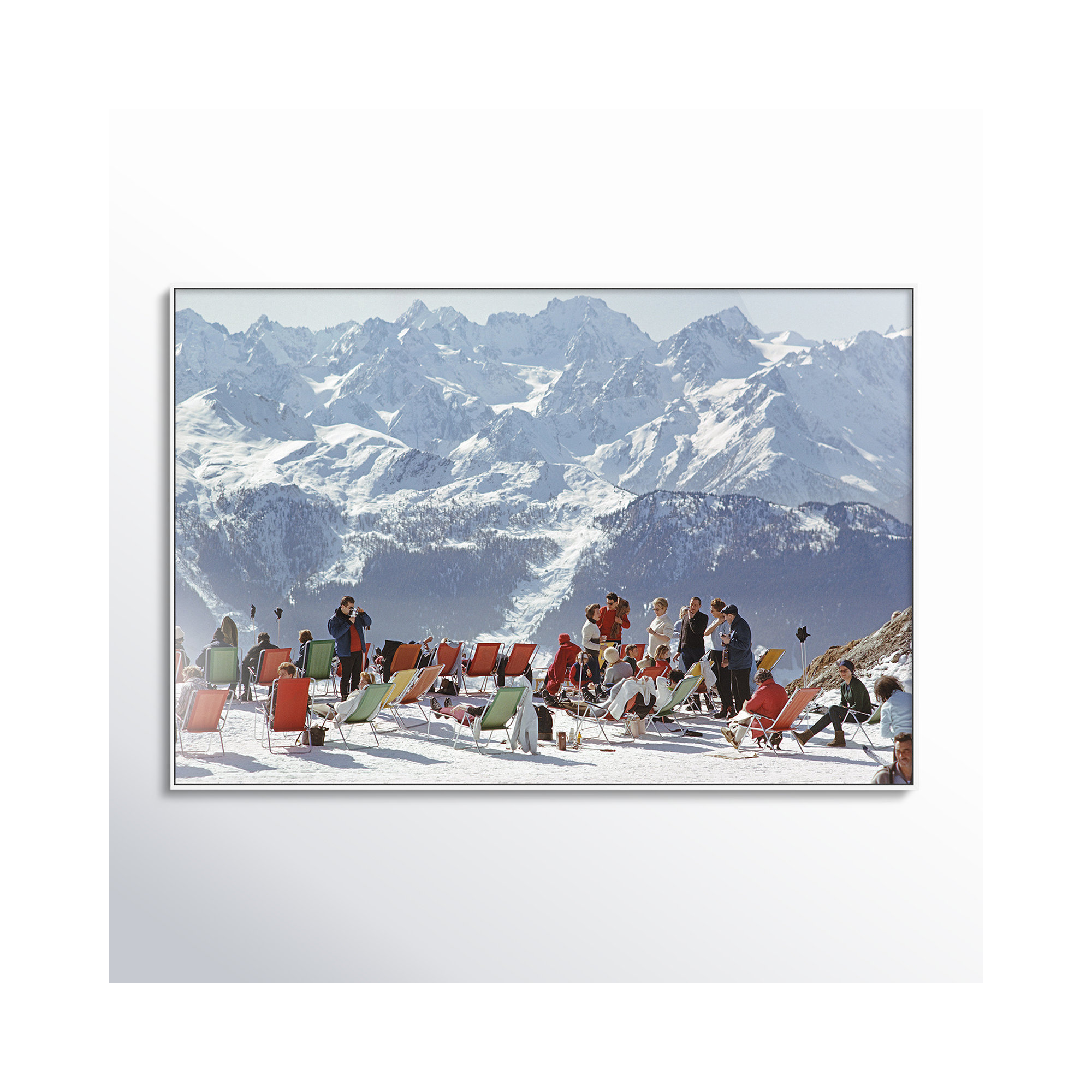 Lounging In Verbier by Getty Gallery, 48" H x 72" W x 2" D, White