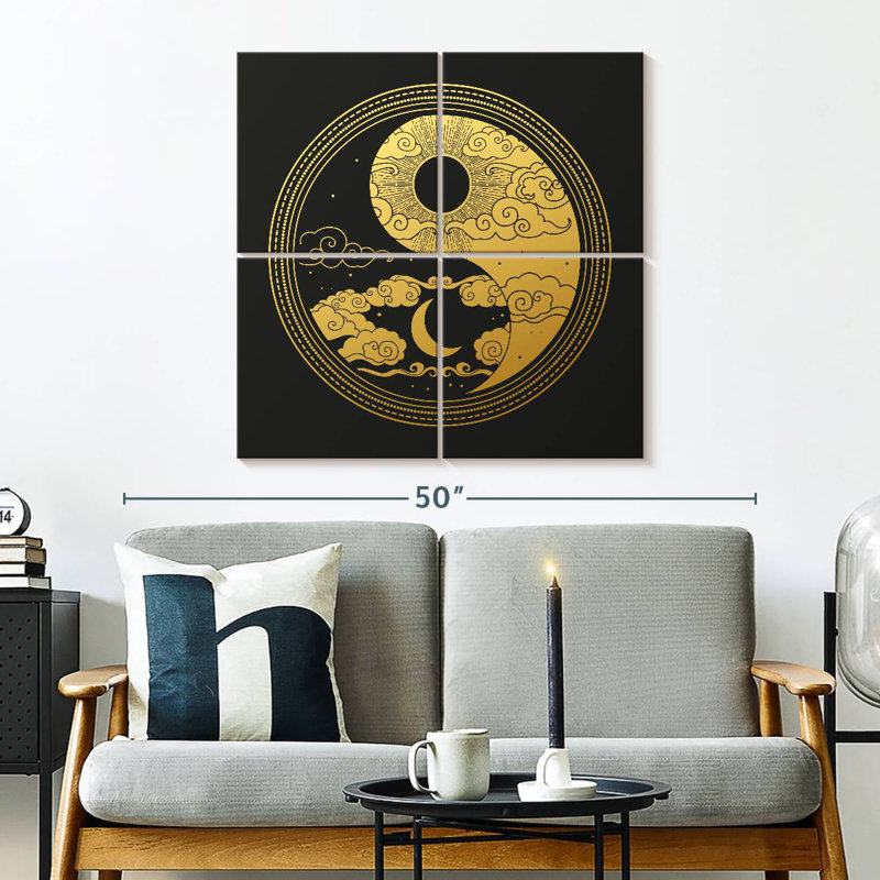 Kerrick oriental Yin Yang, H 32 po x l 32 po