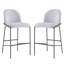 Tabourets de bar en métal durable, revêtement gris, style industriel pour la cuisine