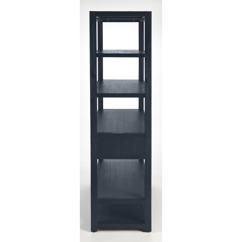Lark 5 Tier 39"W Etagere Bookcase, Navy Blue