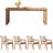 Nordic style solid wood dining table set-106743349