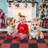 Washable Christmas Rug Checkered Decorative Carpet with Non-Slip Backing, Stain-Resistant Low Pile Floor Mats, Foldable Holiday Indoor Rug for Bedroom, Living Room, Nursery-1052763872