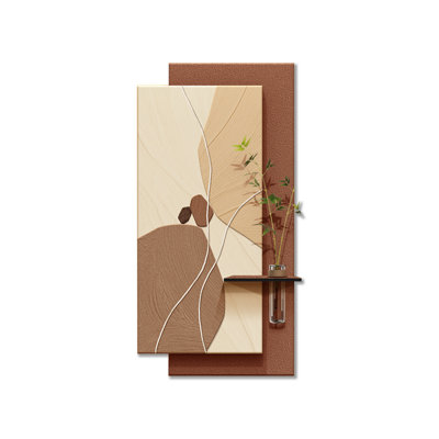 Art mural brun en grès