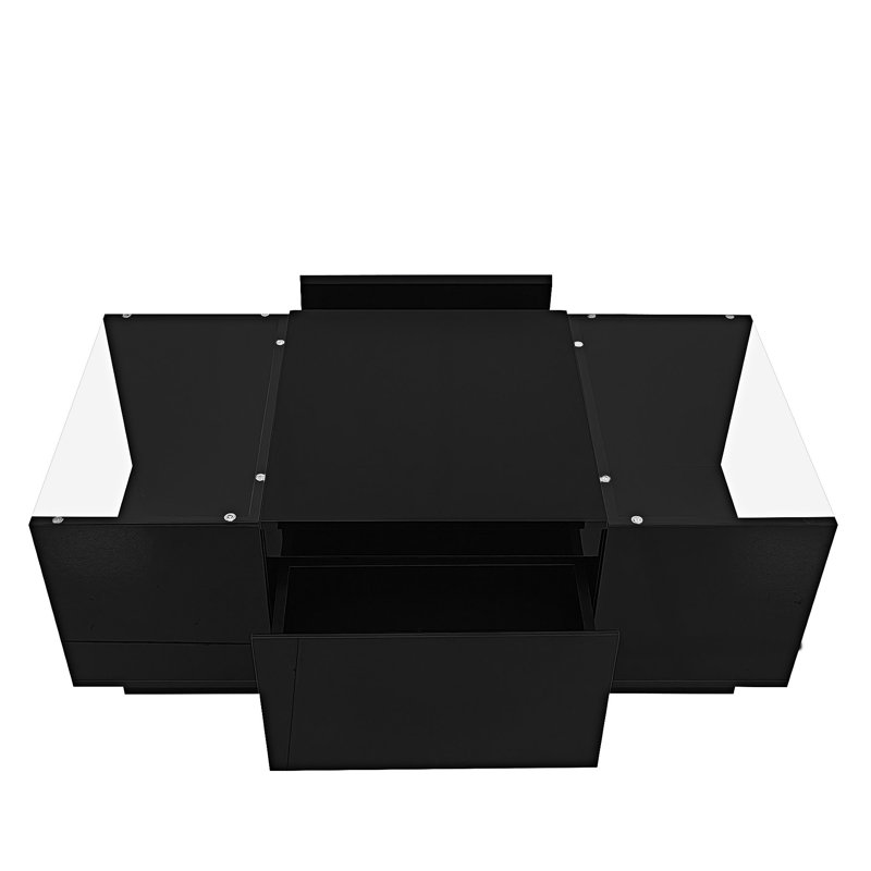 Coffee Table With Storage, Black