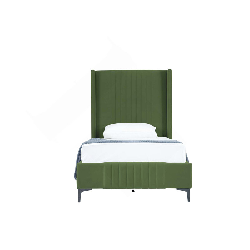 Lit tapissier Promenade, Lit simple, Vert
