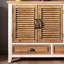 Banc de rangement en bois manufacturé brun