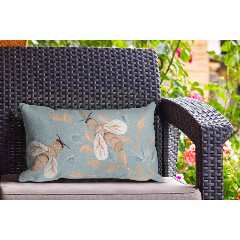 Housse de coussin rectangulaire Visions III Bees, Bleu