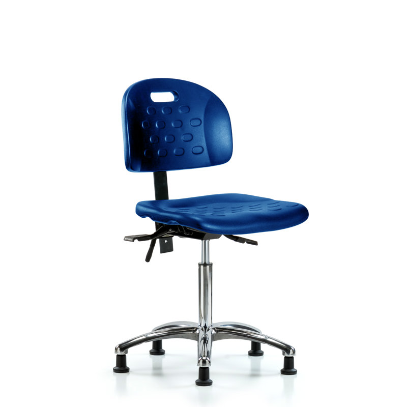 Chaise de travail ergonomique en polyuréthane, Sans accoudoirs, Patins