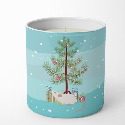 Pine / Christmas Tree Scented Jar Candle with Ceramic Holder