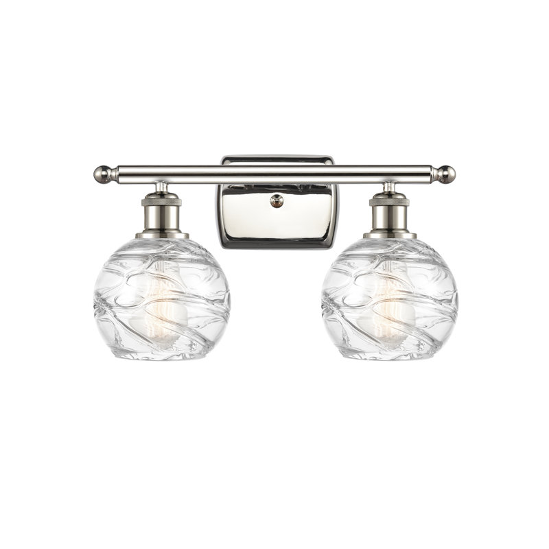 Éclairage pour meuble-lavabo à intensité variable Halvorson, Ampoule non incluse, Nickel poli, Transparent