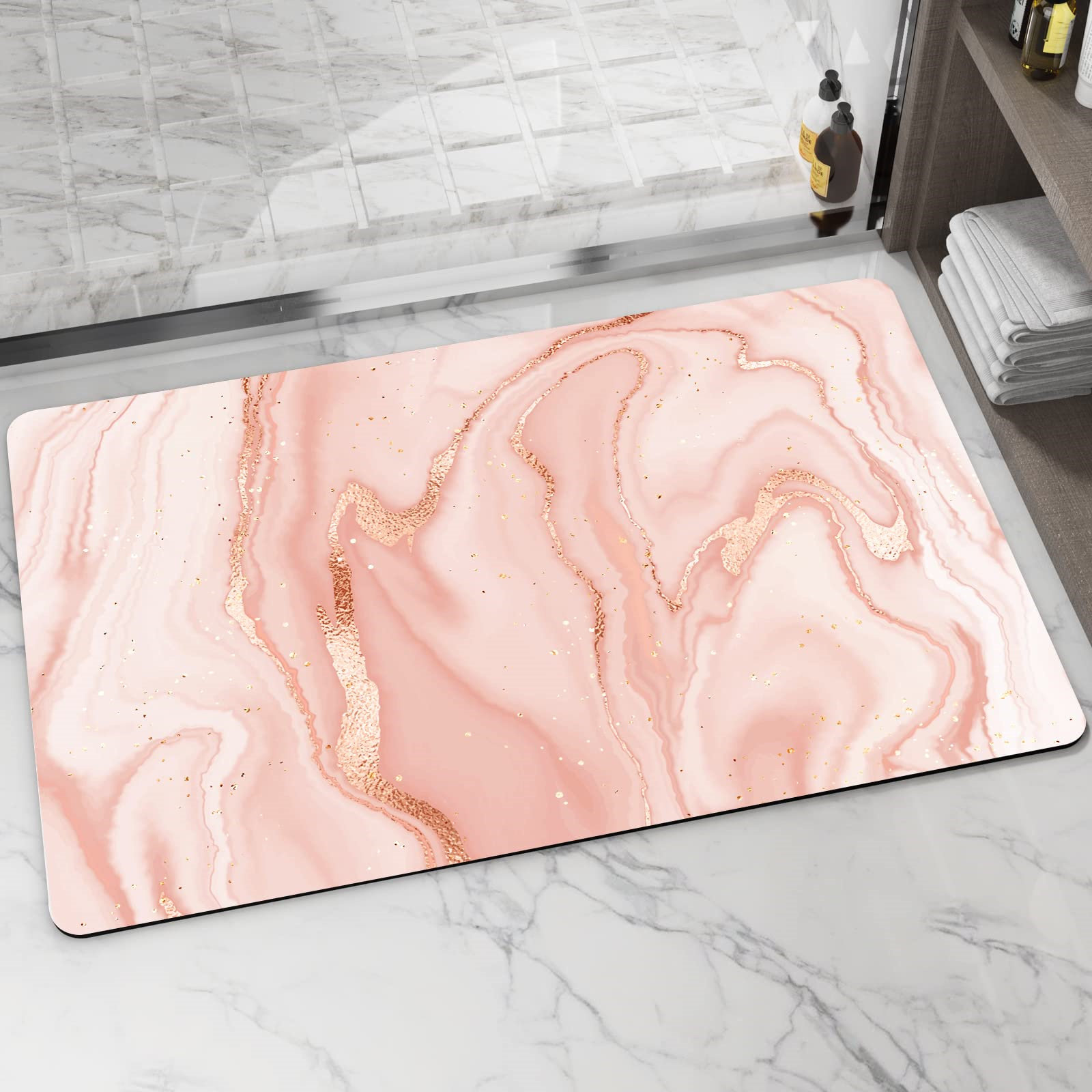 Everly Quinn Rubber Bath Mat with Non-Slip Backing