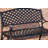 Emberto Balkene Home Cast Aluminum Bench, Sturdy Bench-Basketweave Design - Antique Bronze Finish