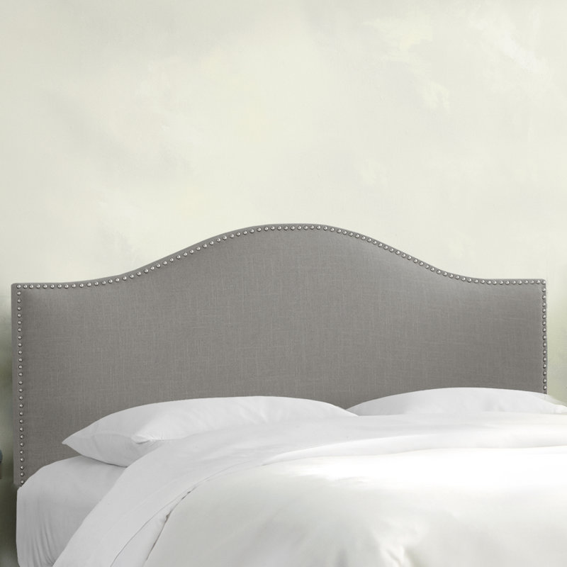 Regil Upholstered Headboard, California King, Classic Grey Linen