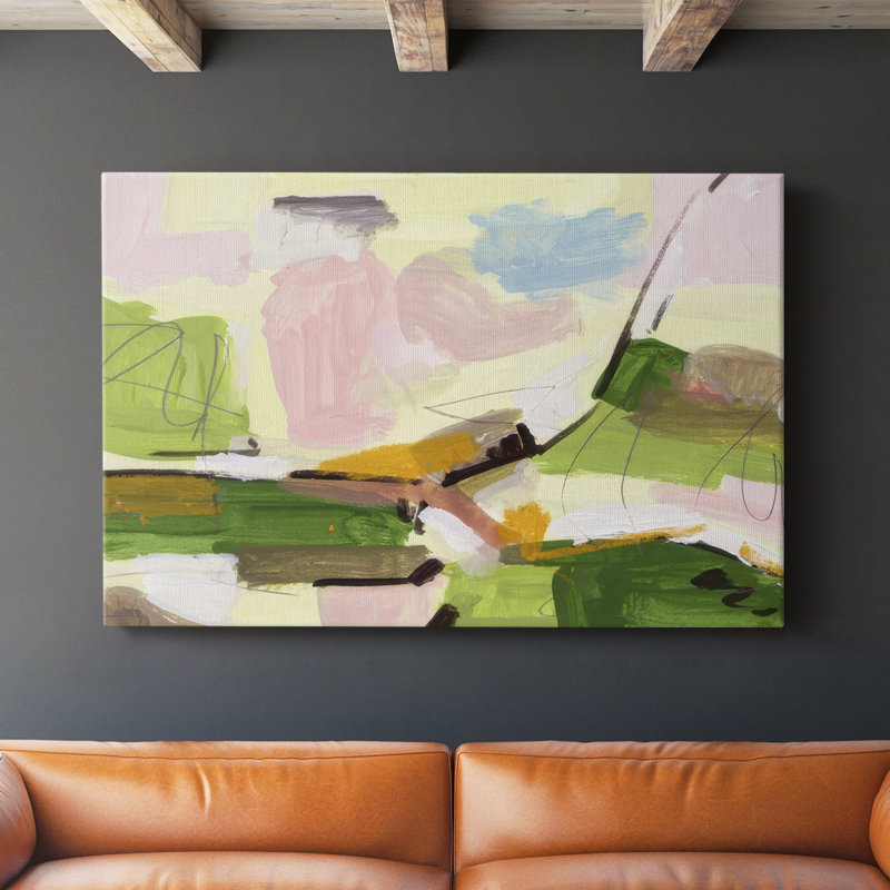 Sunlit Riverbed I -Gallery Wrapped Cavas, 32" H x 48" W