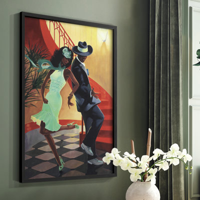 «Night Out IV», reproduction encadrée - bois massif