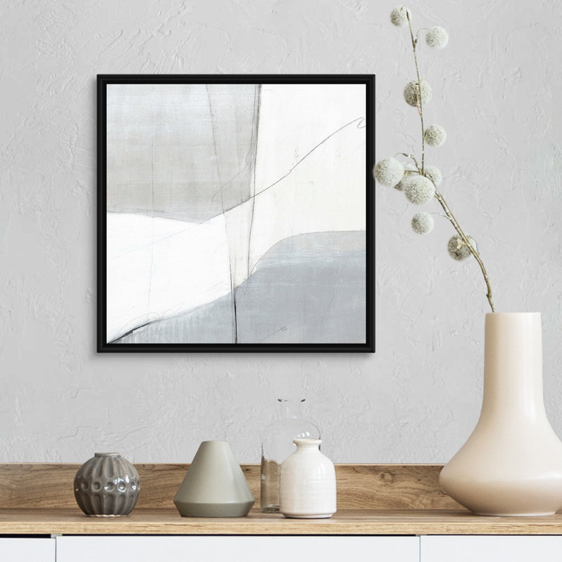 "Bordeaux III" par Joshua Schicker - impression sur toile, Cadre flottant noir, H 18 po x l 18 po x P 1,75 po