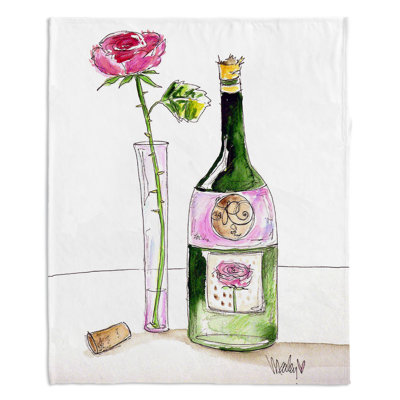 Couverture à vin rose 